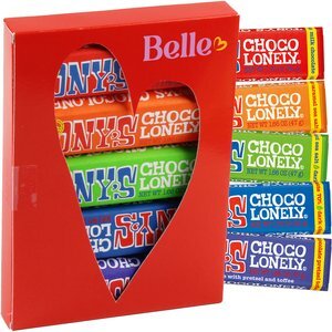 Tony's Chocolonely® Rainbow Taste Pack in Heart Window Box