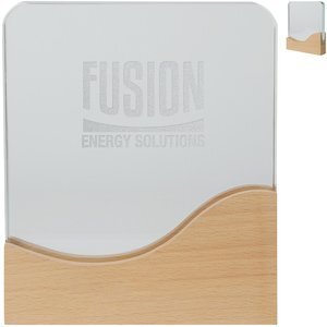 Ola Crystal Award w/ Wood Base