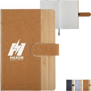Bamboo Journal w/ Magnetic Closure & FSC® Paper, 8-1/8" x 5-1/2"