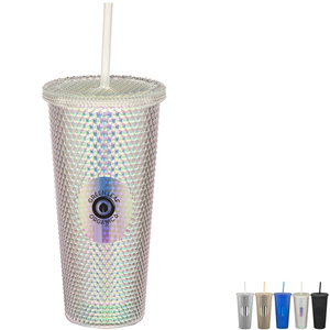 Crenshaw Textured Tumbler with Straw, 21oz.