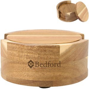 La Cuisine Acacia Wood Coaster Set