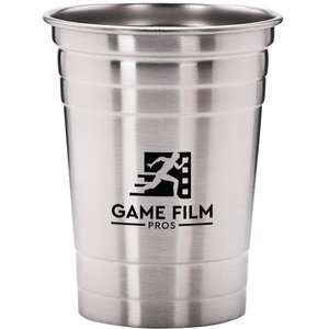 Suds Stainless Steel Beer Cups, 16oz.