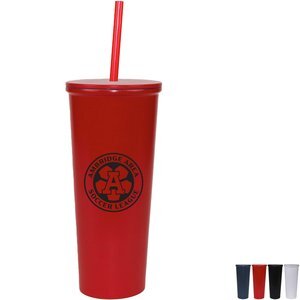 Stainless Steel Wanderer Tumbler with Straw, 22oz.