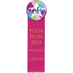 Round Button 2.25" with Ribbon, 2" x 8"