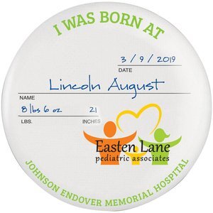 Keepsake Round Button, 3-1/2"