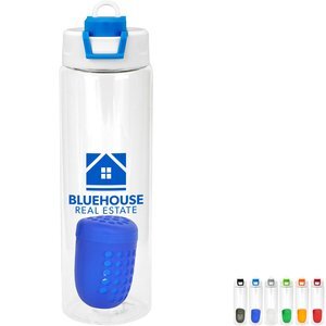 Two Tone Pop Up Recycled Bottle w/ Floating Infuser, 24oz.