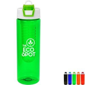 Two Tone Pop Up Colorful Bottle w/ Infuser, 24oz.
