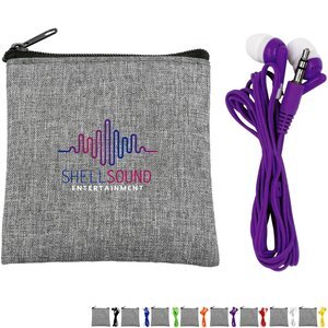 Recycled Pouch & Ear Bud Set