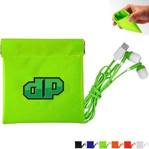 Colorful Type C Ear Buds w/ Pop Up Pouch