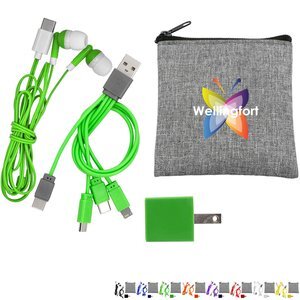 Recycled Pouch Colorful Type C Tech Kit