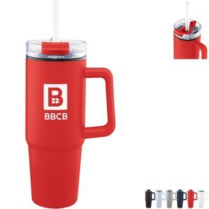 Intrepid Recycled Vacuum Insulated Tumbler w/ Straw, 30oz.