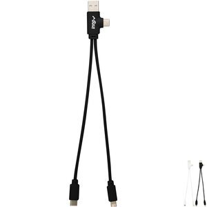 Dual Connect Recycled Multi-Charging Cable