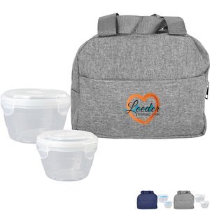 Nested Heather Lunch Cooler & Bowl Set