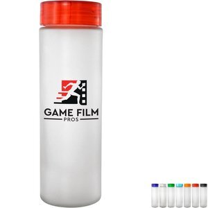 Clear View Full Color Frosted Glass Bottle, 22oz.
