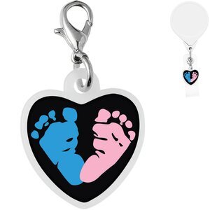Heart Badge Reel Charm