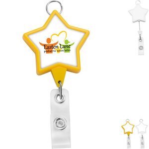 Jumbo Star Badge Reel with Lanyard Attachment