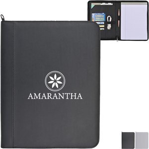 Morgan Vegan Leather Executive Zippered Padfolio