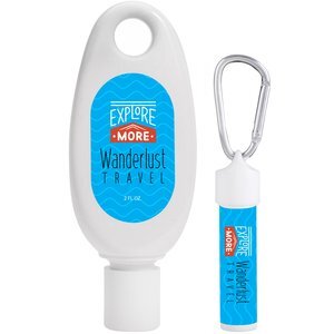 Sunscreen & Lip Moisturizer With SPF15 Carabiner Kit