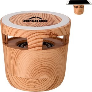 Woodgrain Wireless Charging Pad & Speaker