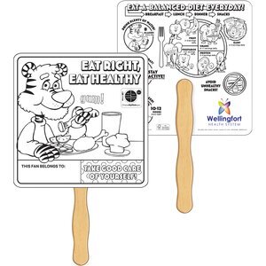 Good Nutrition Coloring Hand Fan