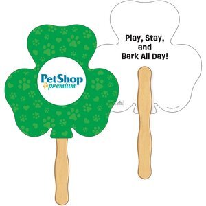 Shamrock Shaped Hand Fan