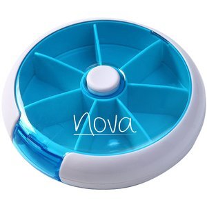 Round Push Button Pill Box