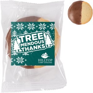 Chocolate Dipped Round Butter Cookie