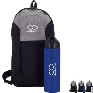 Pac-It Ready Sling Bag & Water Bottle Gift Set