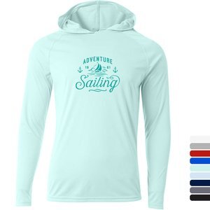 A4® Cooling Performance Poly Long Sleeve Hooded Unisex Tee