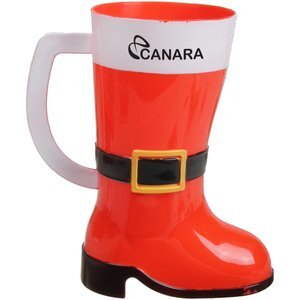Santa Boot Plastic Mug, 10oz.