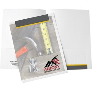 White Gloss Stock Presentation Folders