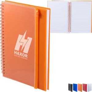 Spiral Notebook w/ Clear Pocket, 5-1/2" x 8-1/2"