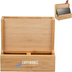 Bamboo FSC® Photo Frame Desk Organizer