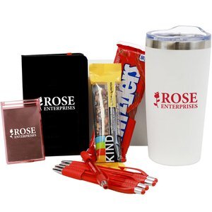 Journal Book, Pen, Snacks & Mirror with Tumbler Gift Box