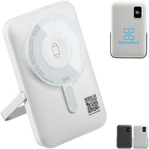 Regal 20W PD Power Bank w/ 15W Magnetic Wireless Charger, Watch Charger & Phone Stand, 10000mAh