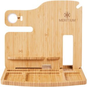 Portia Bamboo Charging Valet Station
