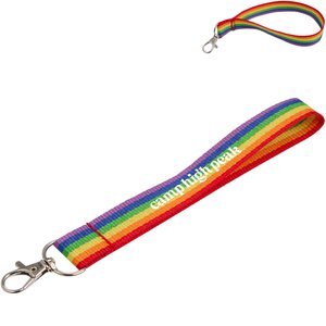Rainbow Recycled Wrist Lanyard