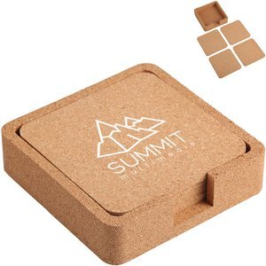 Square Cork Coaster 4-Piece Set