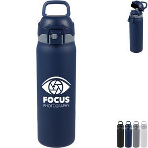 Rhine 2-in-1 Vacuum Insulated Recycled Stainless Steel Bottle, 30oz.