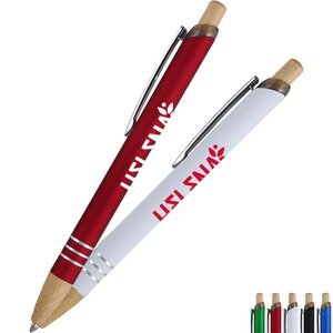 Venosa Velvet-Touch Aluminum Pen w/ Bamboo Accents