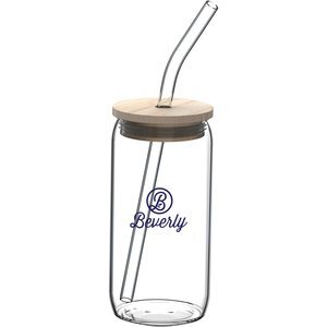 Asobu® Glass Straw Water Bottle, 16 oz.