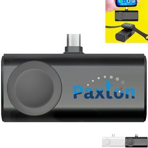 Dual Plug Power Bank w/ Watch Charger, 5000mAh