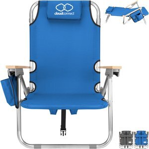 Portable Reclining Polyester Beach Chair