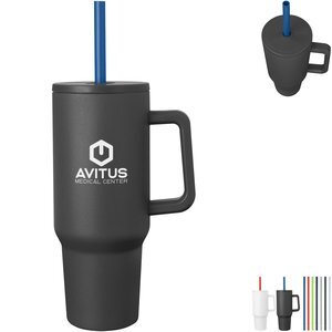 Jackson Basics Intrepid Stainless Steel Tumbler w/ Straw, 40oz.