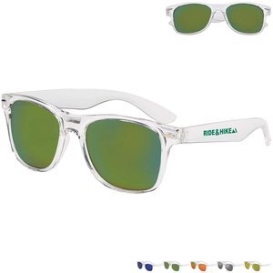 Mirrored Clear Frame Malibu Sunglasses