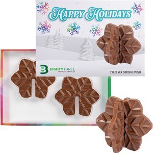 Milk Chocolate 3D Puzzle Snowflake