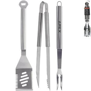 Mr. Bar-B-Q® 3 Piece Stainless Steel Tool Set