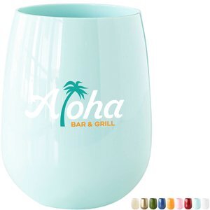 Symglass® Durable Resin Colored Stemless Wine Glass, 12oz.
