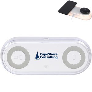 Twin Deck 2-in-1 Wireless Charger w/ Ambient Light