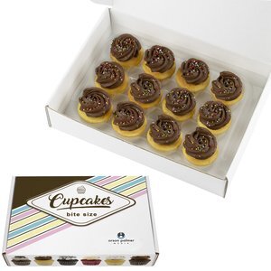Vanilla with Chocolate Frost Signature Bite-Size Cupcakes, 12 Piece